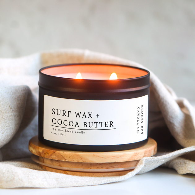 Memory Box Candle Co. - Surf Wax + Cocoa Butter - 6 oz. Matte