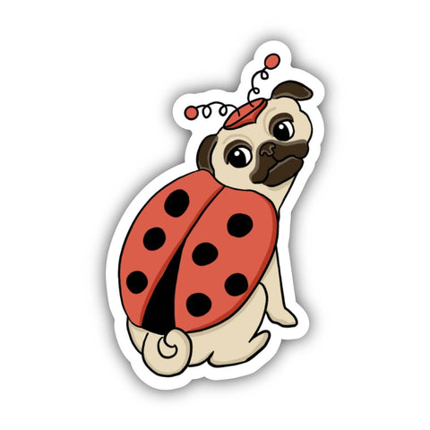 Big Moods - Pug Ladybug Halloween Costume Sticker