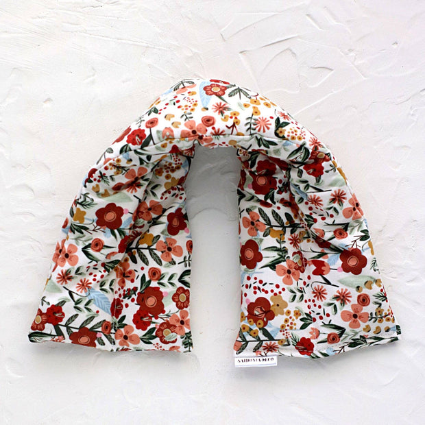 SaidoniaEco - Neck and Body Wrap - Hot Cold Weighted Rice  Bag Boho Flower