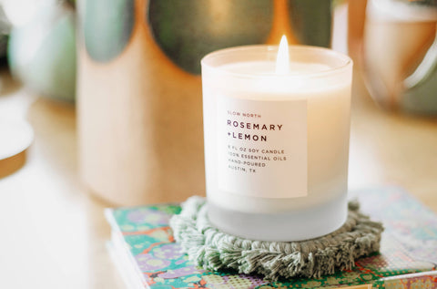 Slow North - Rosemary + Lemon Frosted Candle