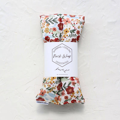 SaidoniaEco - Neck and Body Wrap - Hot Cold Weighted Rice  Bag Boho Flower
