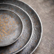 Gohobi - Gohobi Handmade Metallic Glaze Ceramic Plate: 11.8 cm