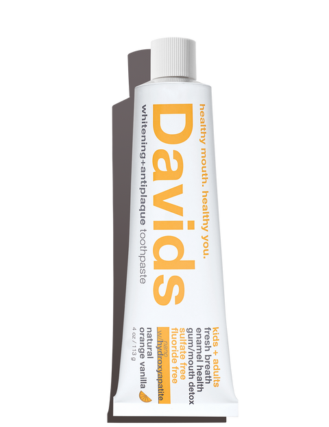 Davids Natural Toothpaste - Davids kids + adults nano-hydroxyapatite premium toothpaste  /  orange vanilla