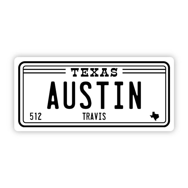 Big Moods - Austin Texas 512 License Plate Sticker