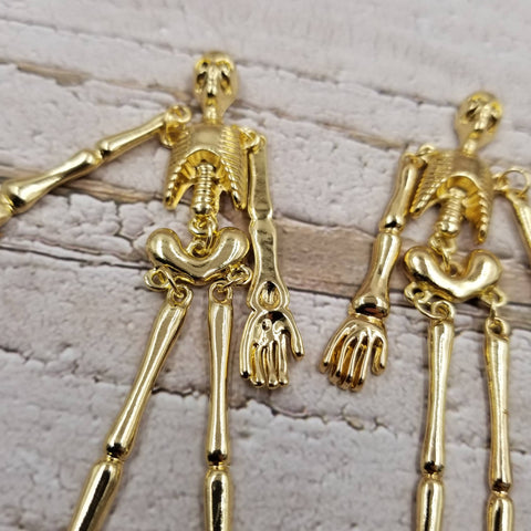 Treasure Wholesale - Skull Skeleton Halloween Punk Earrings