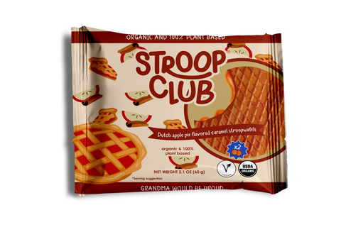 Stroop Club - Apple Pie Caramel Organic and Plant Based Stroopwafel 2-pack