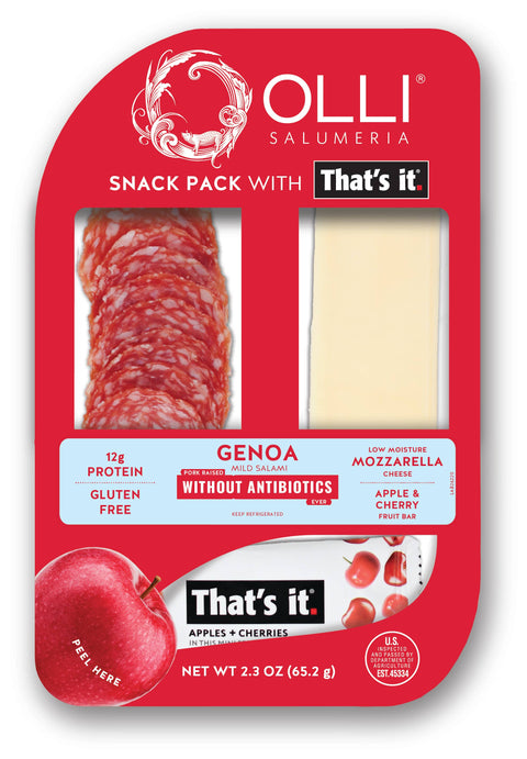 Olli Salumeria Americana - Olli That's It Genoa & Cherry Snack Pack