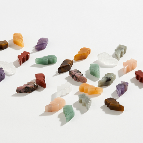 GeoCentral - Assorted Carved Mini Crystal Lightning Bolts – 36pcs ⚡