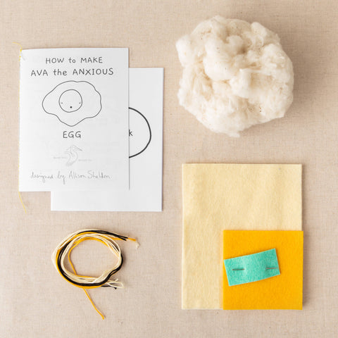 Heron Hill Stitch Co - Ava the Anxious Egg - DIY Craft Kit