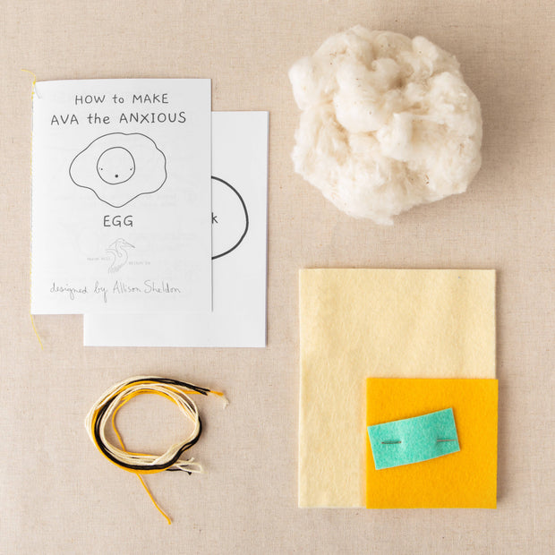 Heron Hill Stitch Co - Ava the Anxious Egg - DIY Craft Kit