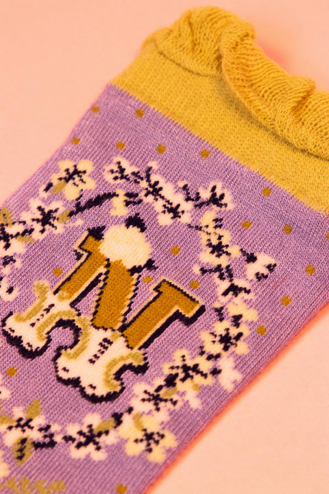 Powder Design inc - A-Z Alphabet Monogram Letter Ankle Socks