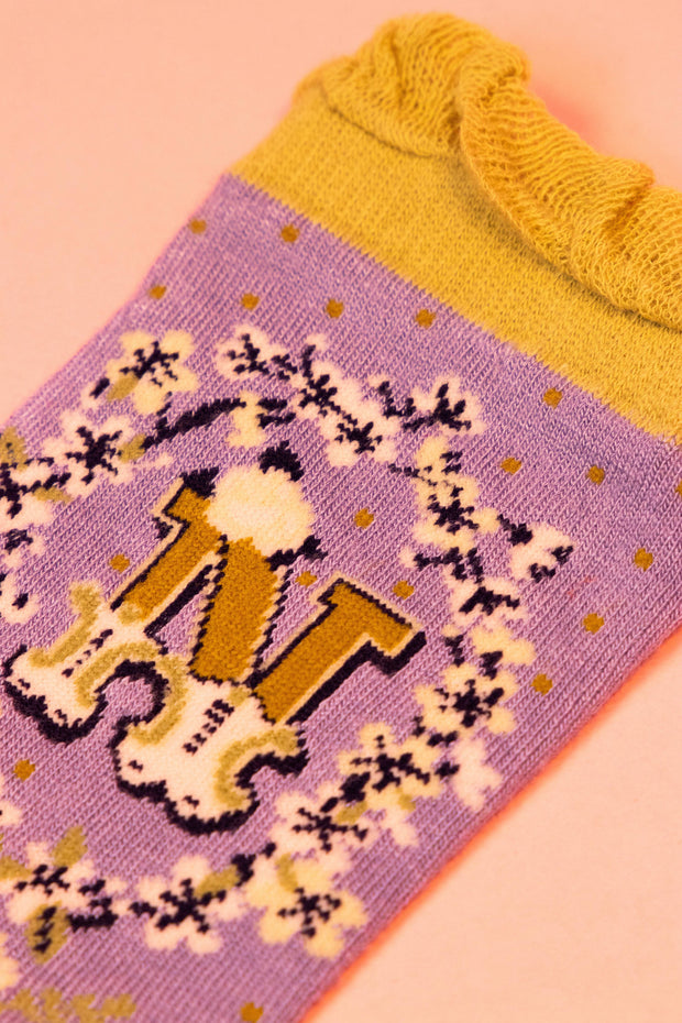 Powder Design inc - A-Z Alphabet Monogram Letter Ankle Socks