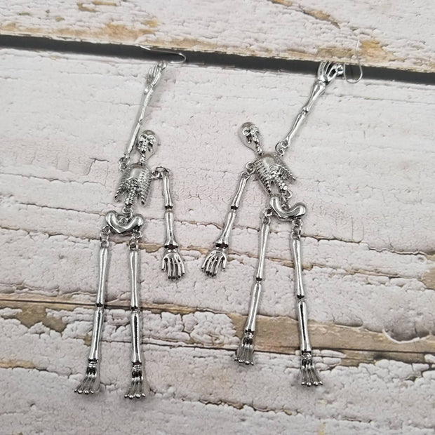 Treasure Wholesale - Skull Skeleton Halloween Punk Earrings