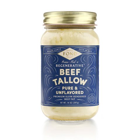 Fond Bone Broth - Pure & Unflavored Regenerative Beef Tallow