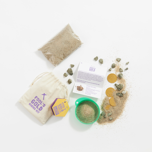 GeoCentral - Fool's Gold Mining Kit - Sift Real Sand and Crystals!