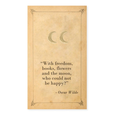 ZAD - Literary Quotes Crescent Moon Post Earrings