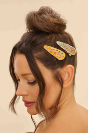 Powder Design inc - Jewelled Hair Clips (Set of 2) - Sunflower and Wheat