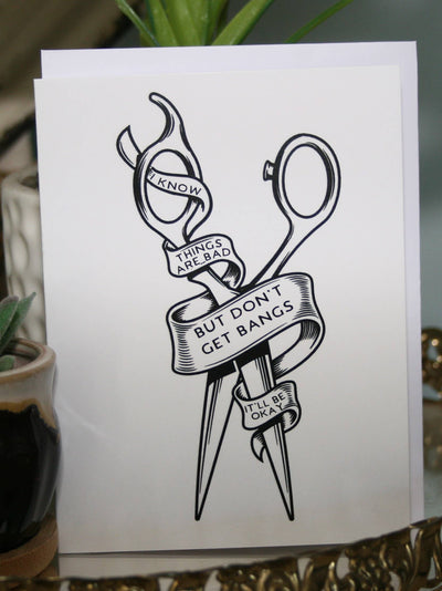 Crooked Halo - Don't Get Bangs Greeting Card