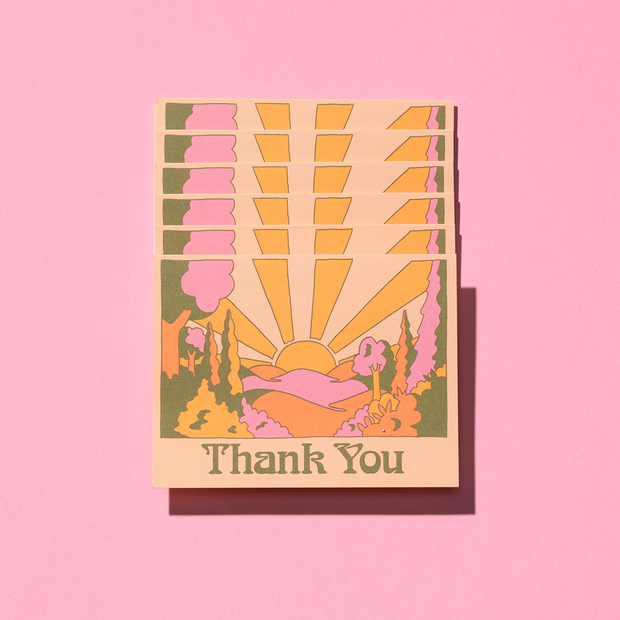 Red Cap Cards - Sunrise Thank You thank you greeting card