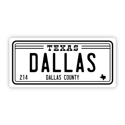 Big Moods - Dallas Texas 214 License Plate Sticker