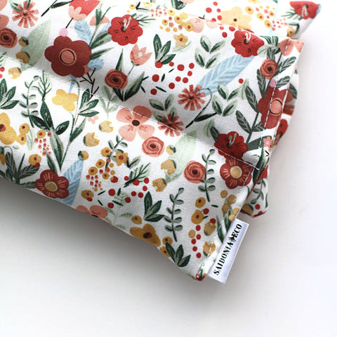 SaidoniaEco - Neck and Body Wrap - Hot Cold Weighted Rice  Bag Boho Flower