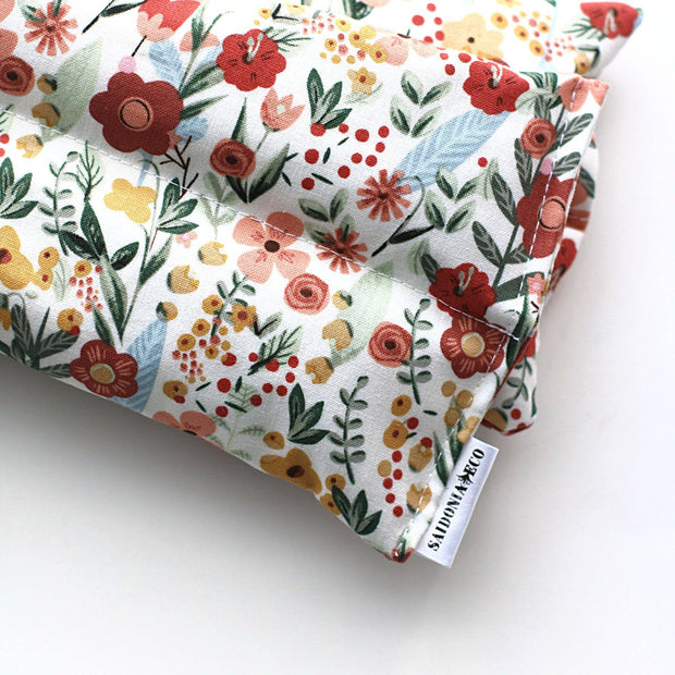 SaidoniaEco - Neck and Body Wrap - Hot Cold Weighted Rice  Bag Boho Flower