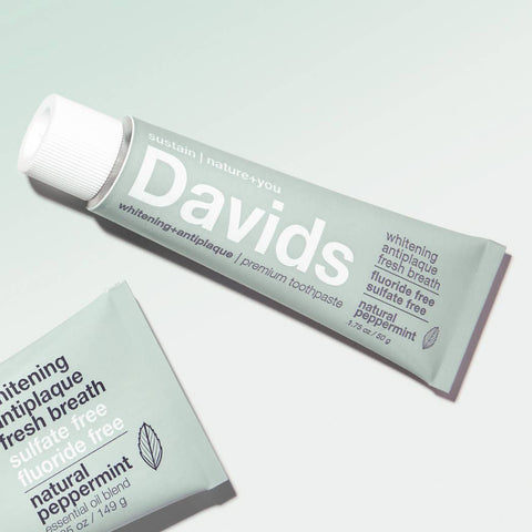 Davids Natural Toothpaste - Davids travel size premium toothpaste  /  peppermint