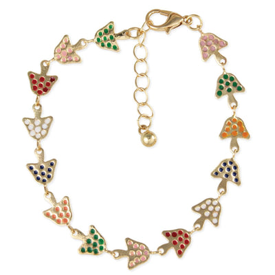 ZAD - Spring Morning Multi Mushroom Link Bracelet