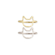 ZAD - Cat Face Outline Ring