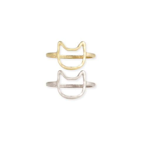 ZAD - Cat Face Outline Ring