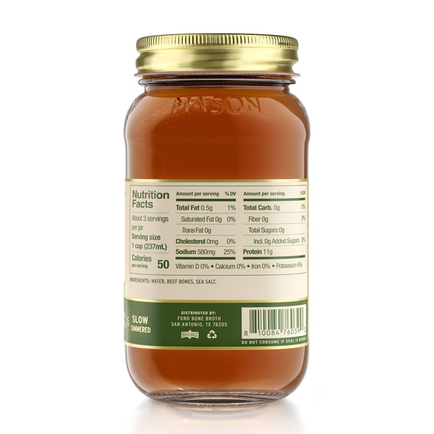 Fond Regenerative Grass-fed Beef Bone Broth 24oz