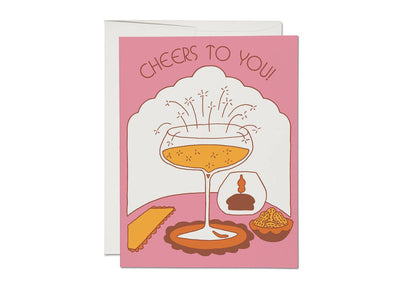 Red Cap Cards - Candlelit Cheers congratulations greeting card