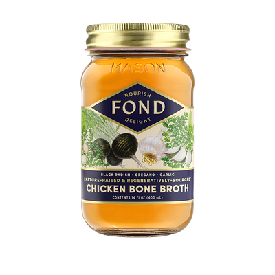 Fond Bone Broth - Black Radish Oregano Pasture-Raised Chicken Bone Broth 14oz