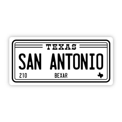 Big Moods - San Antonio Texas 210 License Plate Sticker