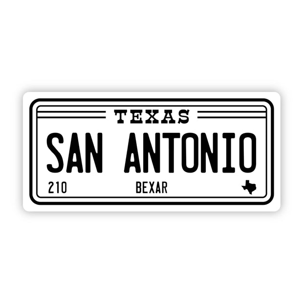 Big Moods - San Antonio Texas 210 License Plate Sticker