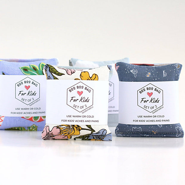 SaidoniaEco - Boo Boo Bag For Kids - Hot Cold Rice Pack Minis Assorted 2pc
