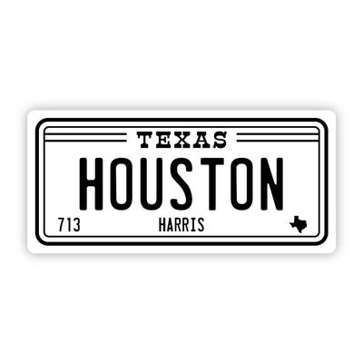 Big Moods - Houston Texas 713 License Plate Sticker