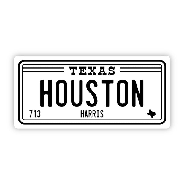 Big Moods - Houston Texas 713 License Plate Sticker