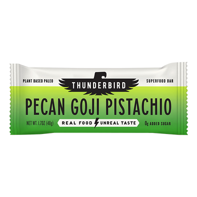 Thunderbird Real Food Bars - Pecan Goji Pistachio - Box of 12 Bars