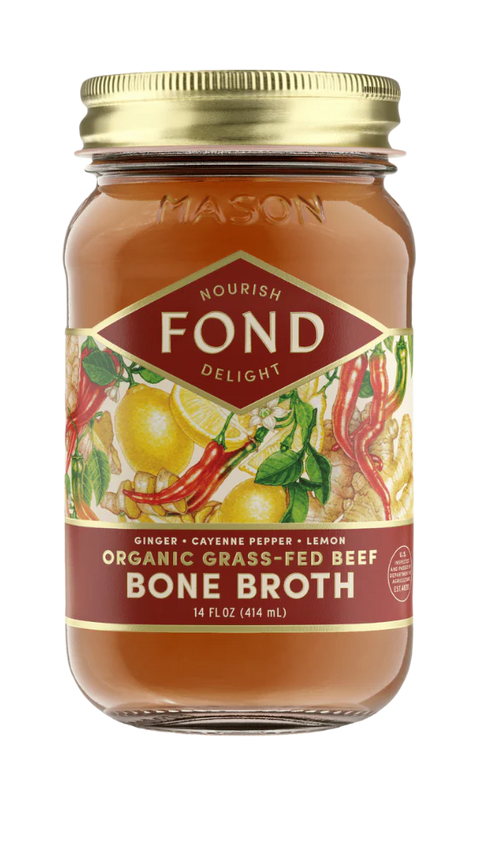 Fond Bone Broth - Ginger & Cayenne Grass-fed Beef Bone Broth 14oz