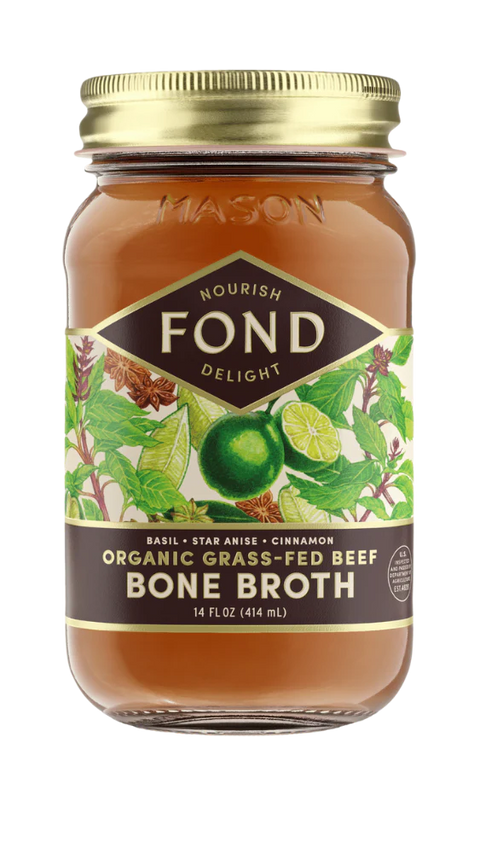 Fond Bone Broth-Five Spice & Pear Grass-Fed Beef Bone Broth