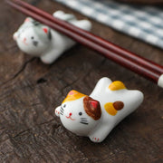 Gohobi - Gohobi Ceramic Front Lying Cat Chopstick Rest