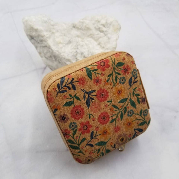 The Pretty Jewellery - Flower Cork Organizer Jewelry Box