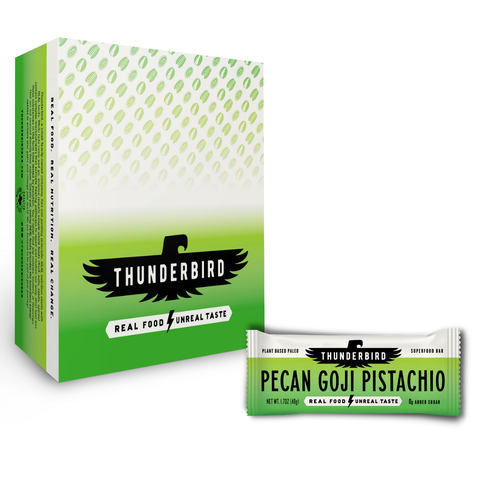 Thunderbird Real Food Bars - Pecan Goji Pistachio - Box of 12 Bars