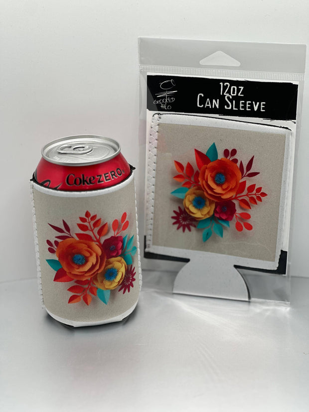 Crooked Halo - Paper Floral Neoprene Can Sleeve