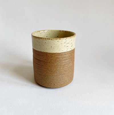 TerraKlay - Rustic White Ceramic Tumbler Handmade Cup