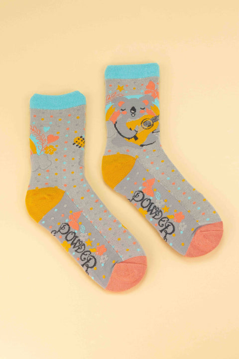 Powder Design inc - Ladies Ankle Socks Musical Koala