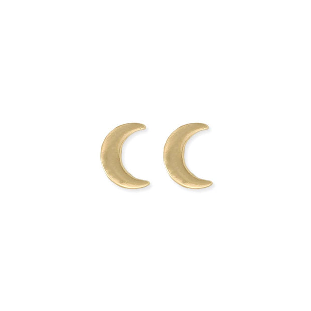 ZAD - Literary Quotes Crescent Moon Post Earrings