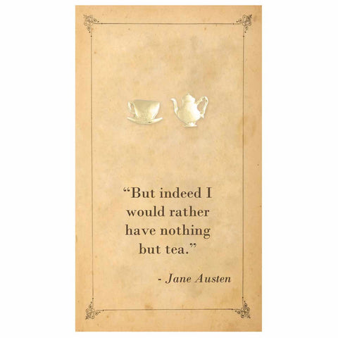 ZAD - Literary Quotes Tea Post Earrings