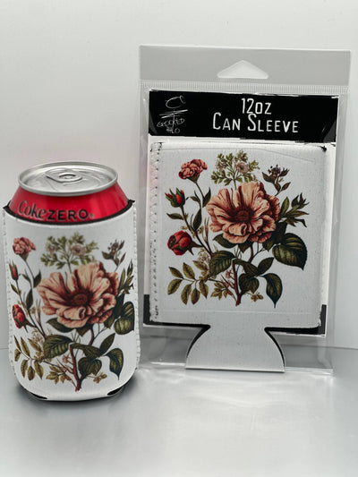 Crooked Halo - Vintage Floral Neoprene Can Sleeve